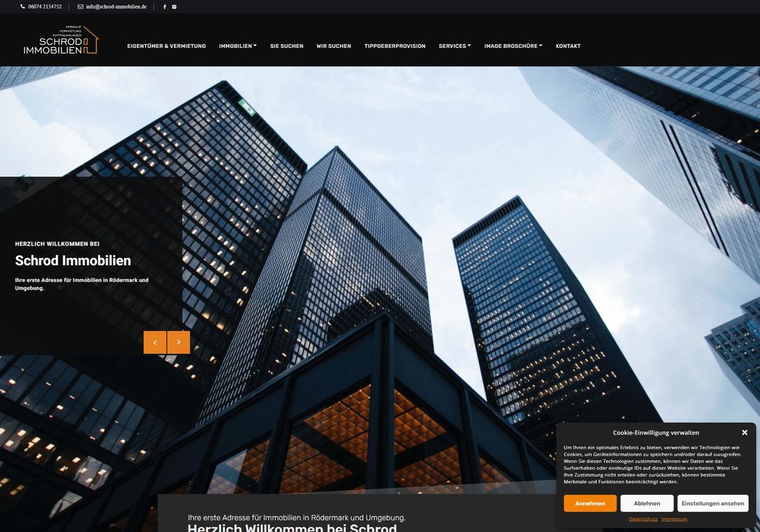 Schrod Immobilien Screenshot